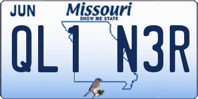 MO license plate QL1N3R