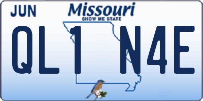 MO license plate QL1N4E