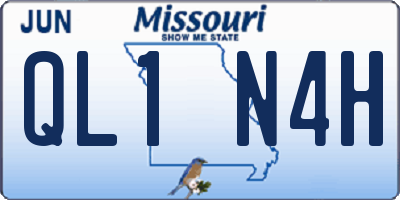 MO license plate QL1N4H
