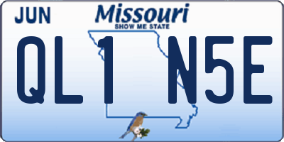 MO license plate QL1N5E