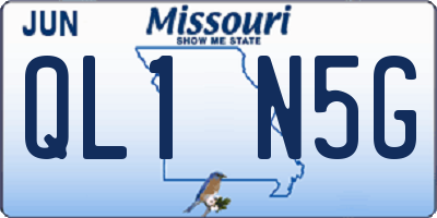 MO license plate QL1N5G