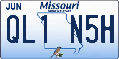 MO license plate QL1N5H