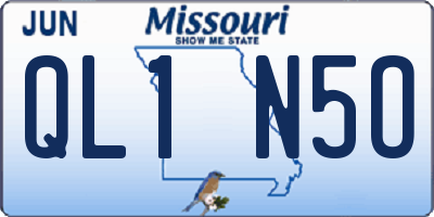 MO license plate QL1N5O