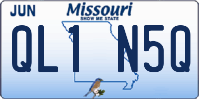 MO license plate QL1N5Q
