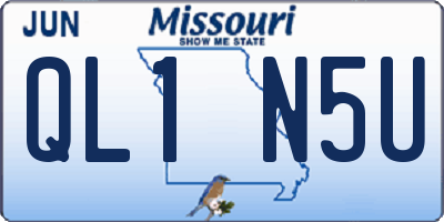 MO license plate QL1N5U