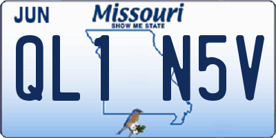 MO license plate QL1N5V