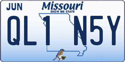 MO license plate QL1N5Y