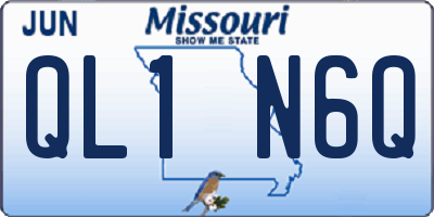 MO license plate QL1N6Q