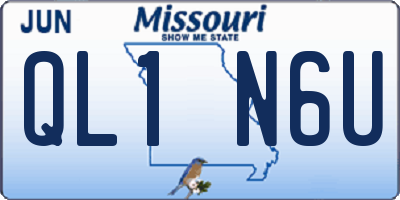MO license plate QL1N6U