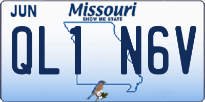 MO license plate QL1N6V