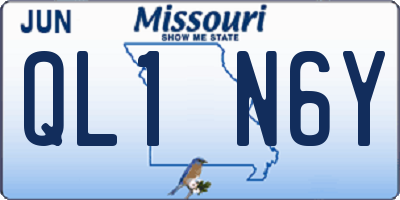 MO license plate QL1N6Y