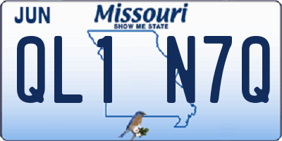 MO license plate QL1N7Q