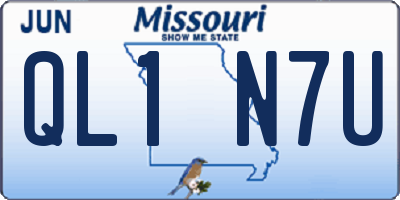 MO license plate QL1N7U