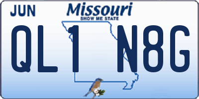 MO license plate QL1N8G