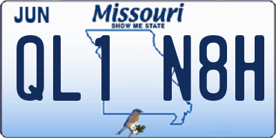 MO license plate QL1N8H