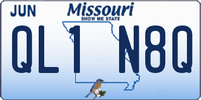 MO license plate QL1N8Q