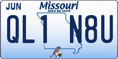 MO license plate QL1N8U