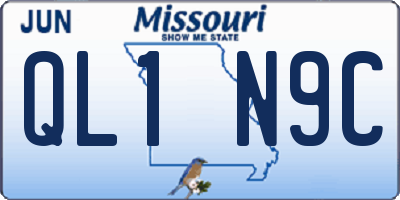 MO license plate QL1N9C