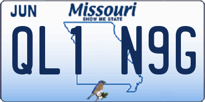 MO license plate QL1N9G