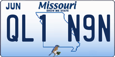 MO license plate QL1N9N