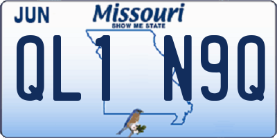 MO license plate QL1N9Q