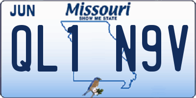 MO license plate QL1N9V