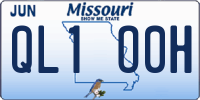 MO license plate QL1O0H