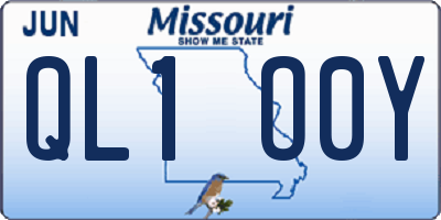 MO license plate QL1O0Y