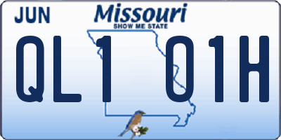 MO license plate QL1O1H