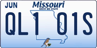 MO license plate QL1O1S