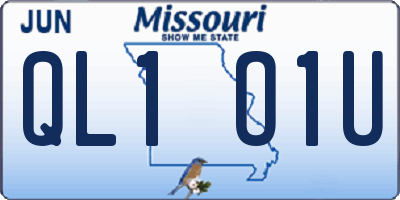 MO license plate QL1O1U