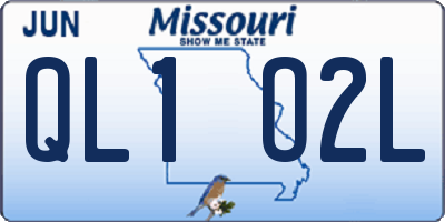 MO license plate QL1O2L