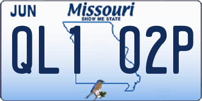 MO license plate QL1O2P