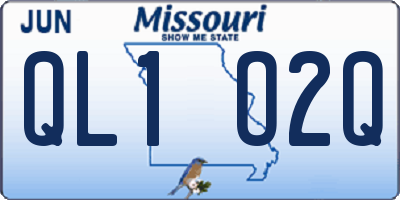 MO license plate QL1O2Q