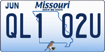 MO license plate QL1O2U
