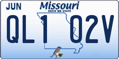 MO license plate QL1O2V