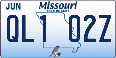 MO license plate QL1O2Z
