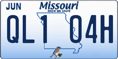 MO license plate QL1O4H
