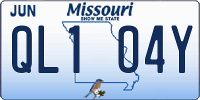 MO license plate QL1O4Y