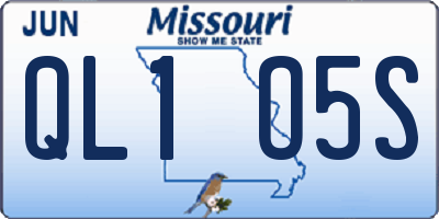 MO license plate QL1O5S