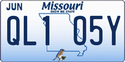 MO license plate QL1O5Y