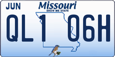 MO license plate QL1O6H