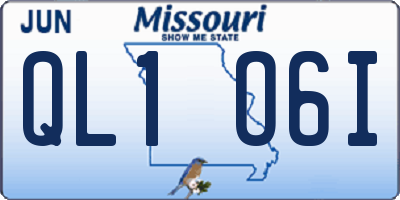 MO license plate QL1O6I