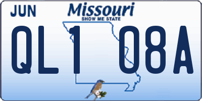 MO license plate QL1O8A