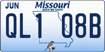 MO license plate QL1O8B