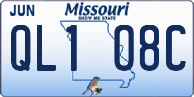 MO license plate QL1O8C