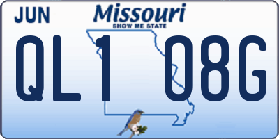 MO license plate QL1O8G