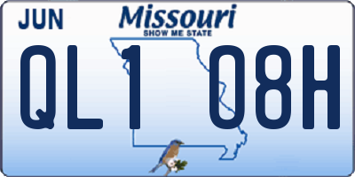 MO license plate QL1O8H