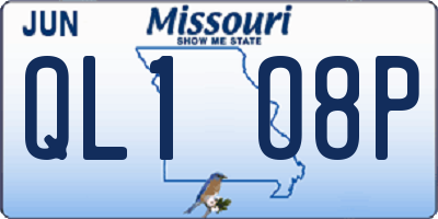 MO license plate QL1O8P