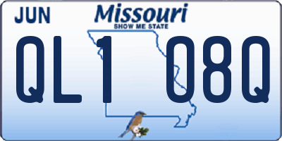 MO license plate QL1O8Q